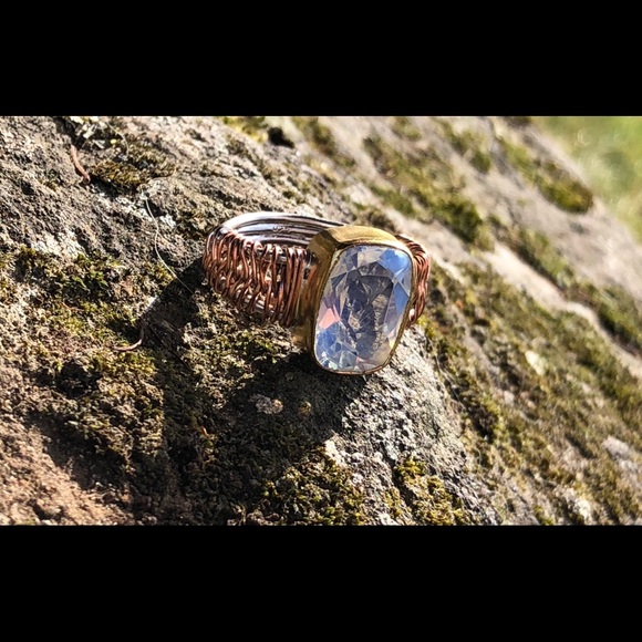 SOLD Fire opalite ring - Picture 5 of 8